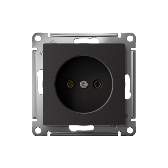 Розетка AtlasDesign 16А без заземл. без шторок быстрозажим. клем. механизм карбон SE ATN001041S