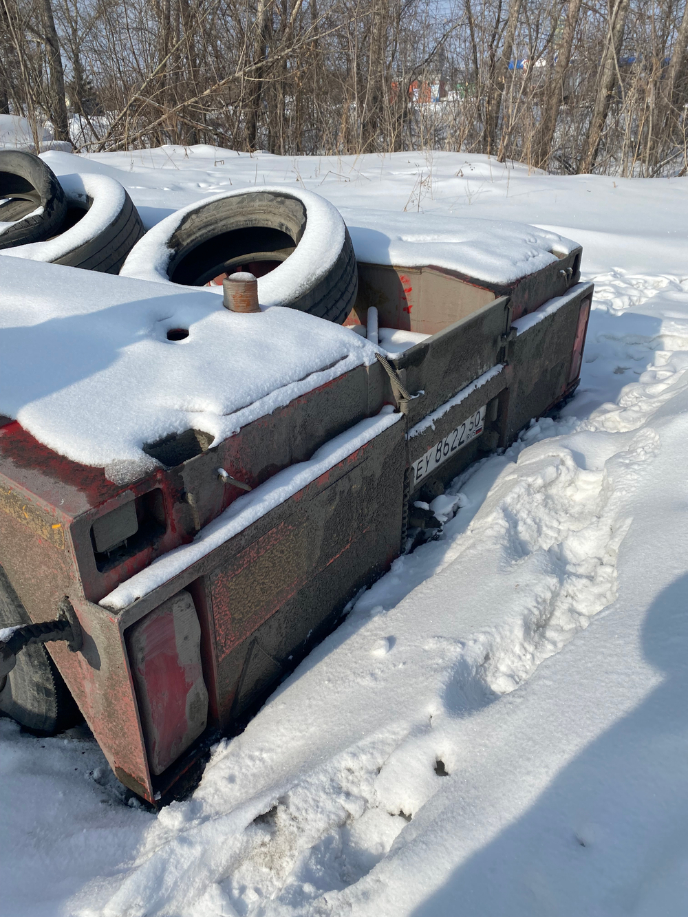 Спецприцеп 9942* Полуприцеп тяжеловоз 3 оси 9942D3 (Раздвижной)