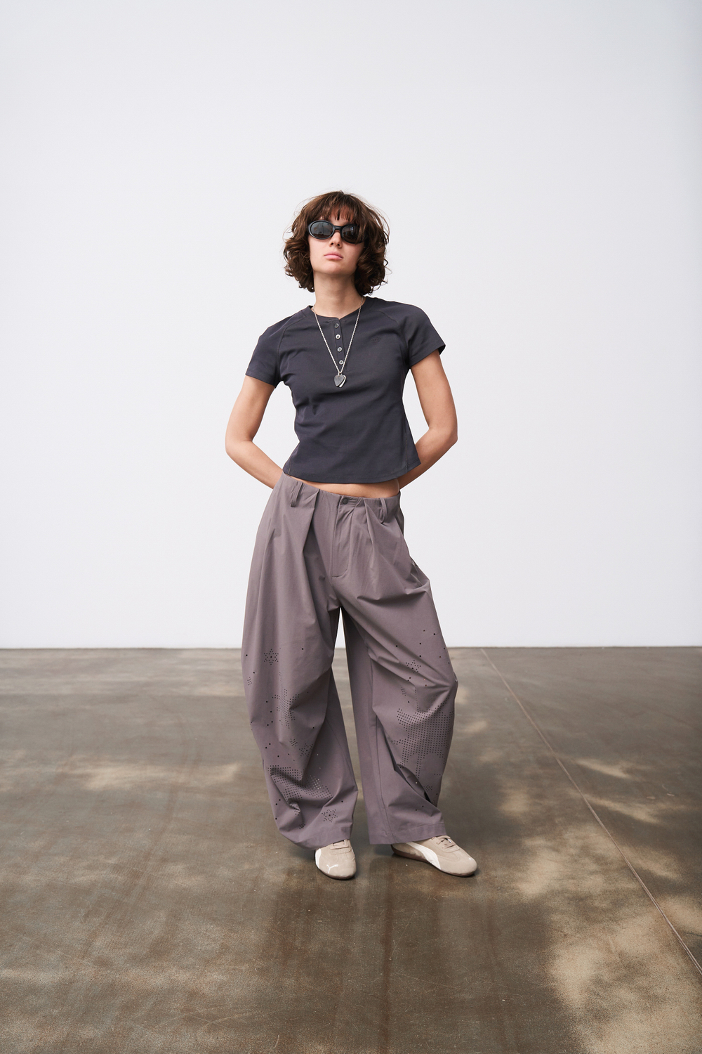 Брюки Nothomme Monterest Retro Wide-Leg Paratrooper Pants "Storm Grey" Women’s