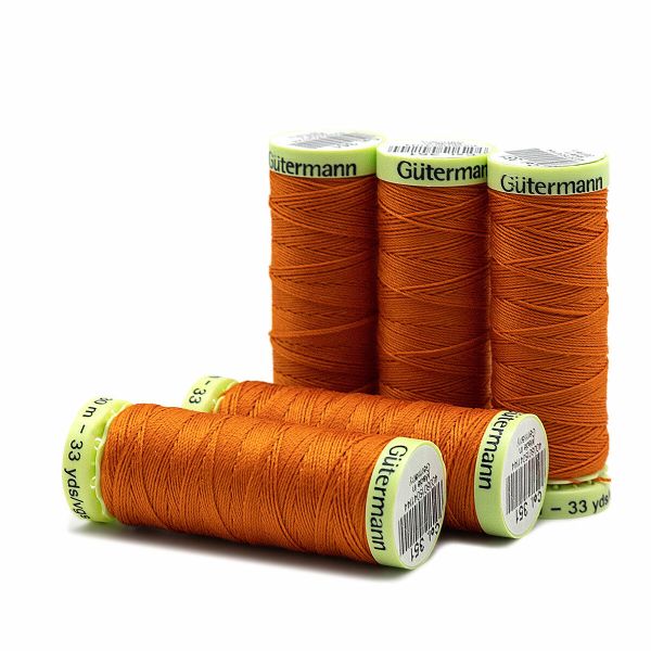 Нитки отделочные Gutermann Top Stitch 30 (30 метров), 5 кат. | 351 оранжевый