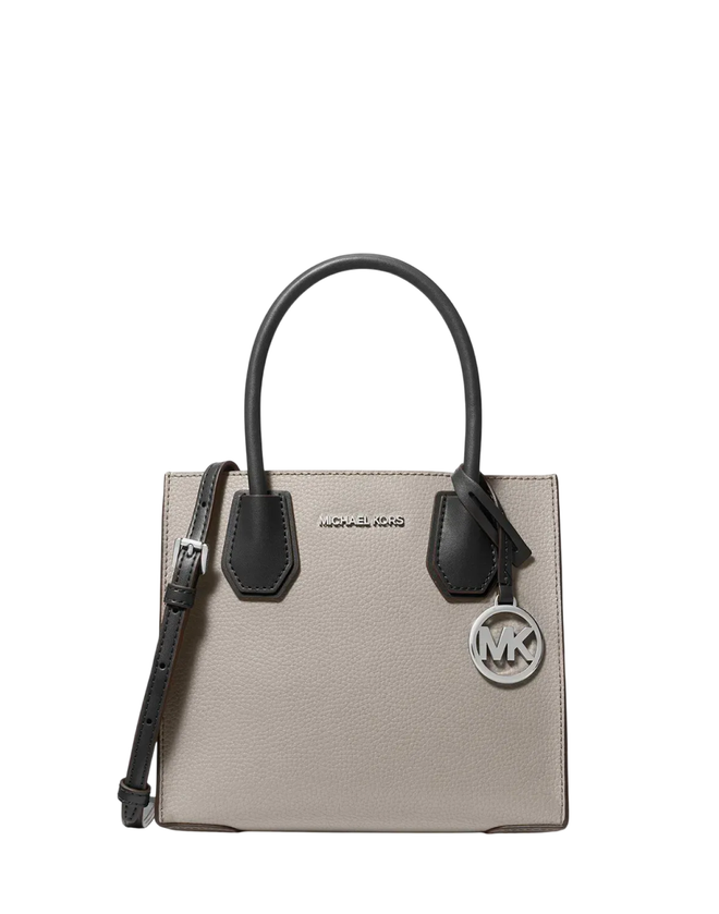 Сумка на плечо Michael Kors Mercer Medium Pebbled Leather | Серый с черным