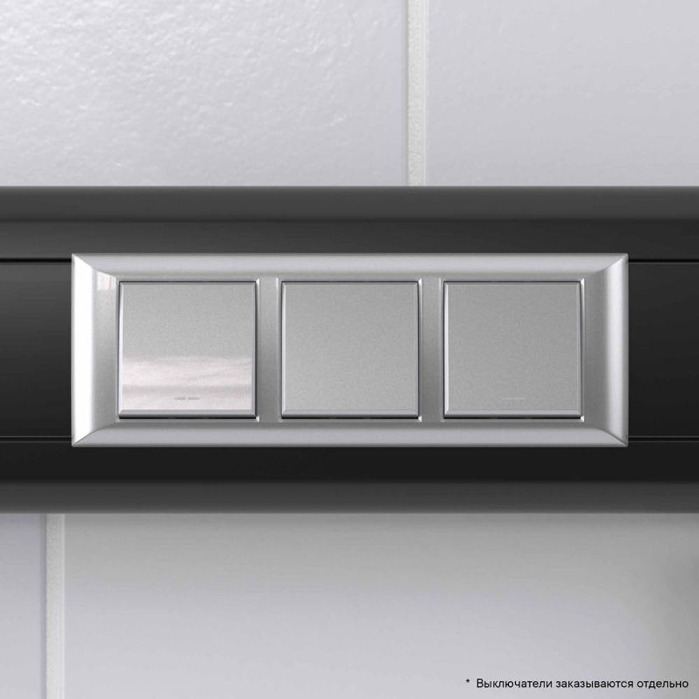 Рамка-суппорт 6мод. Avanti для "In-liner Front" серебр. металлик DKC 4404916