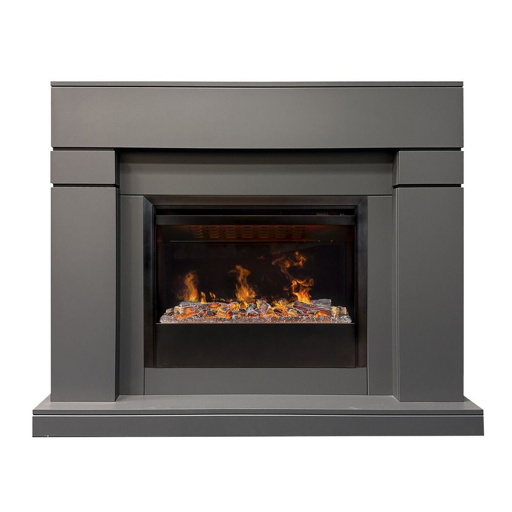 Электрокамин RealFlame Lindelse 26 GR серый, графит c очагом 3D Helios 26 SBG