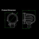 Светодиодная фара Aurora дальний белый свет