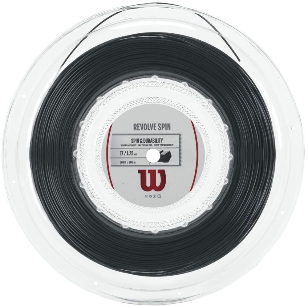 Струны теннисные Wilson Revolve Spin (200 m) - black