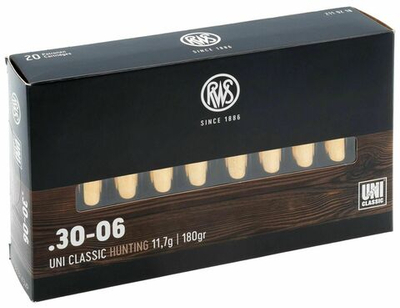 Патрон .30-06 RWS пуля UNI Classic 11,7 г, коробка 20 шт.