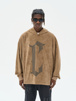 Худи HARSHandCRUEL "C Logo" Oversized Suede Hoodie
