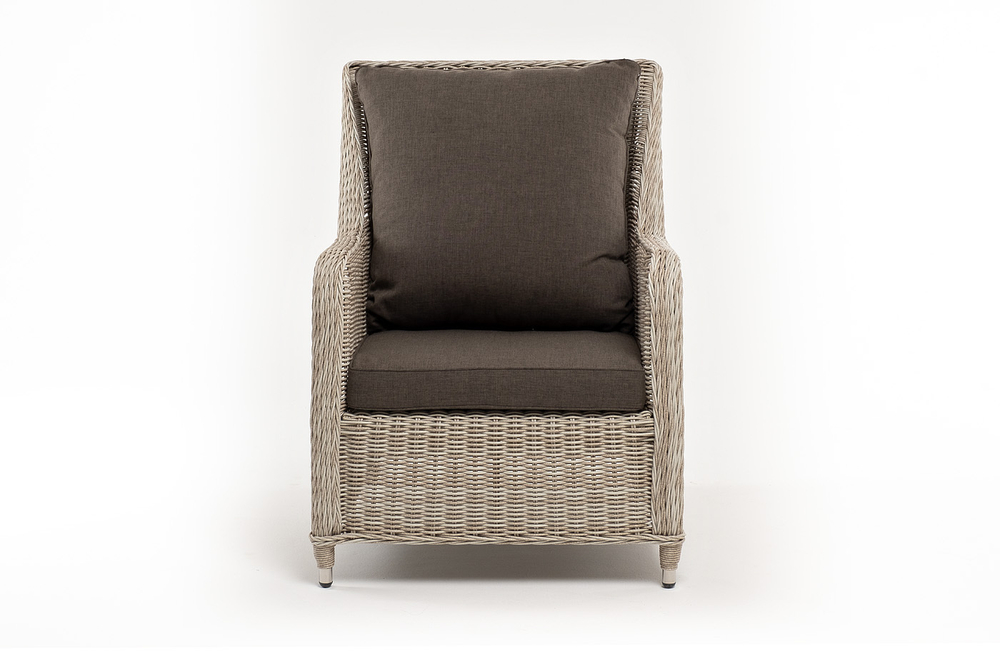 "Гляссе" кресло плетеное из искусственного ротанга, цвет бежевый