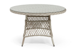 "Эспрессо" плетеный круглый стол, диаметр 118 см, цвет бежевый