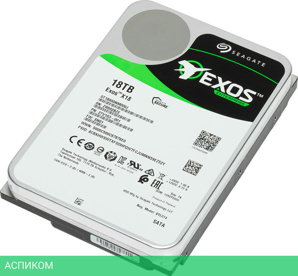 Жесткий диск Seagate Exos X18 18TB (ST18000NM004J)