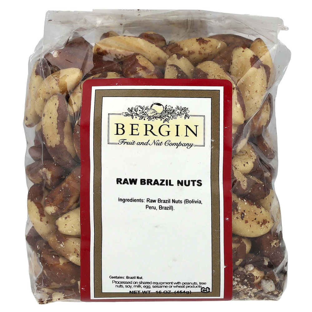 Bergin Fruit and Nut Company, Сырые цельные бразильские орехи, 16 унций