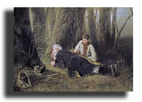 Репродукция " Перов - Птицелов"