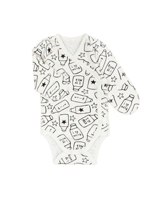 Боди-кимоно (утепленный) Бутылочки (56,62)