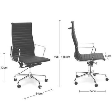 Офисное кресло Eames EA 119 белая кожа