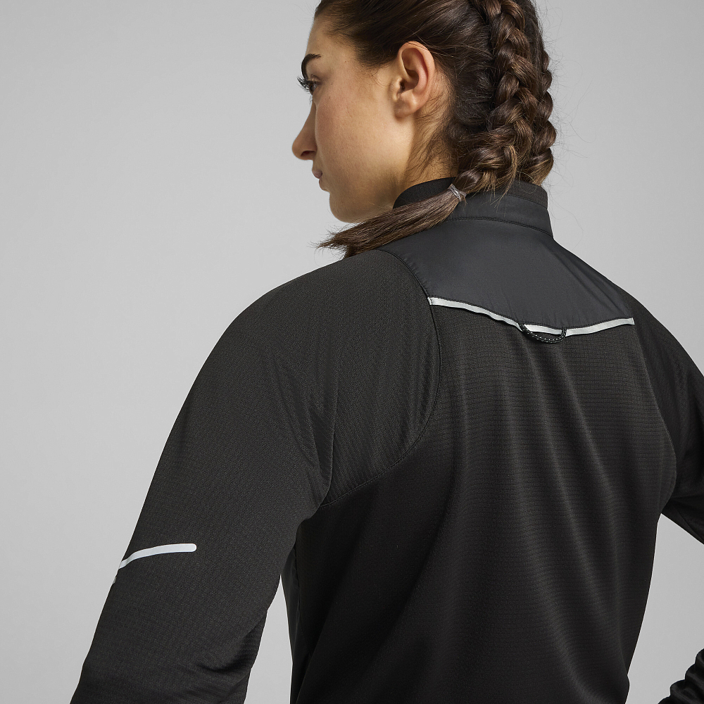 Женская олимпийка PUMA RUN GRID FLEECE/WOVEN JACKET