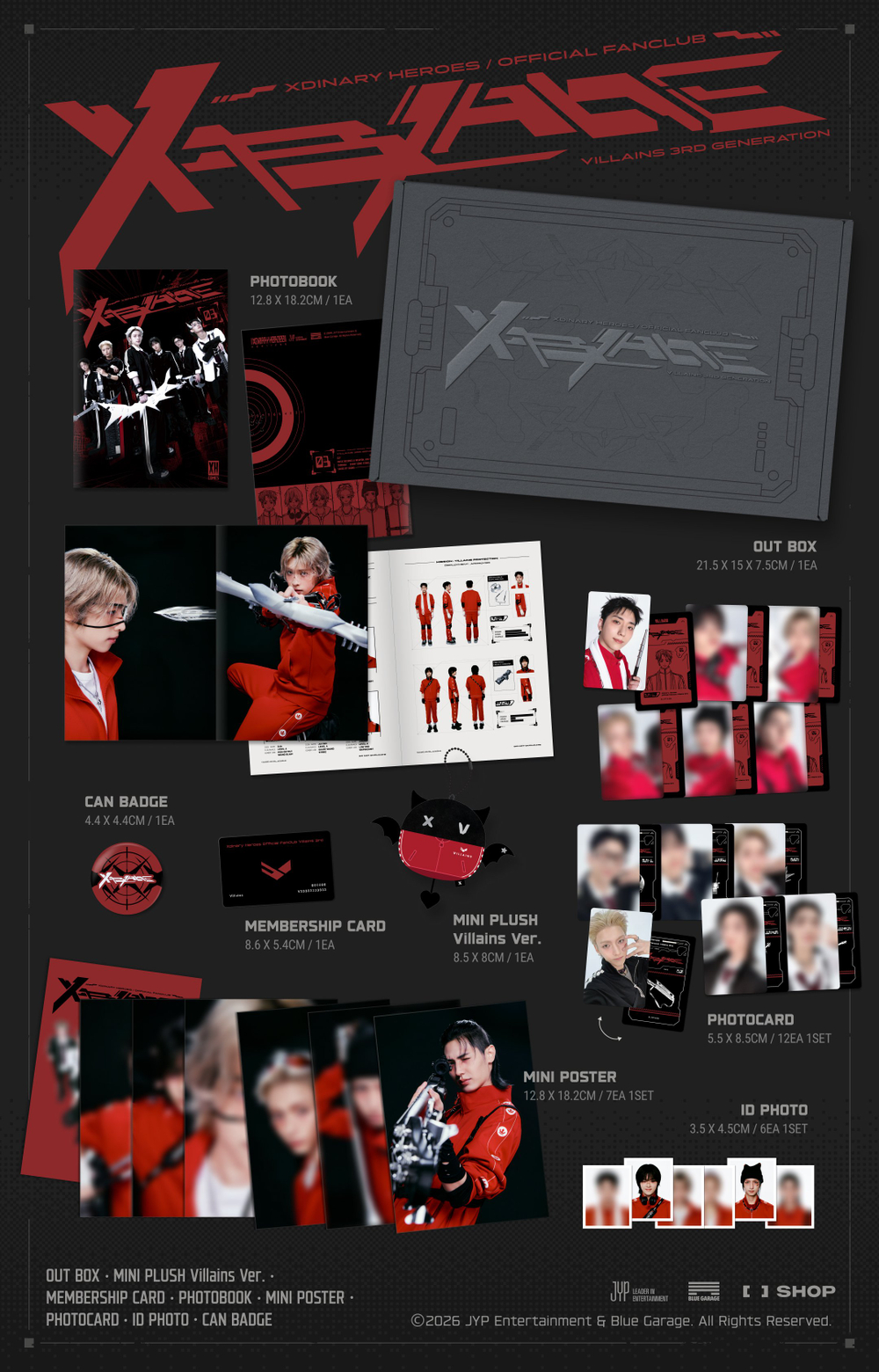 Членство Xdinary Heroes Villains 3RD GENERATION MEMBERSHIP