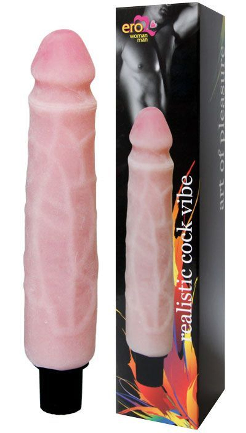 Вибратор Realistic Cock Vibe телесного цвета - 25,5 см.