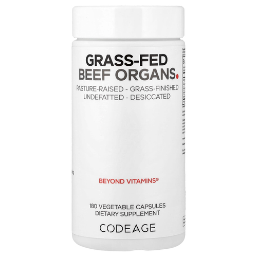 Codeage, органы коров травяного откорма, 180 растительных капсул