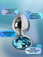 Анальная пробка, 18 мм, голубая
