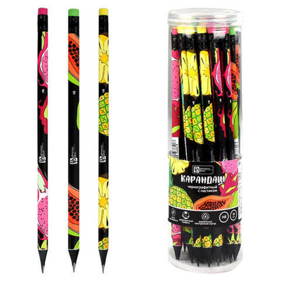 Карандаш чернографитный ТРОПИЧЕСКИЕ ФРУКТЫ