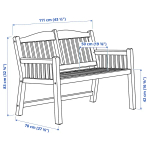 Садовый банк - IKEA PÄRONHOLMEN/PARONHOLMEN, 111x70x83см, красный, ПЭРОНХОЛЬМЕН ИКЕА