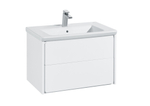 Тумба Ronda 800 белый глянец, белый матовый/Раковина The Gap Original 80, ZRU9307643