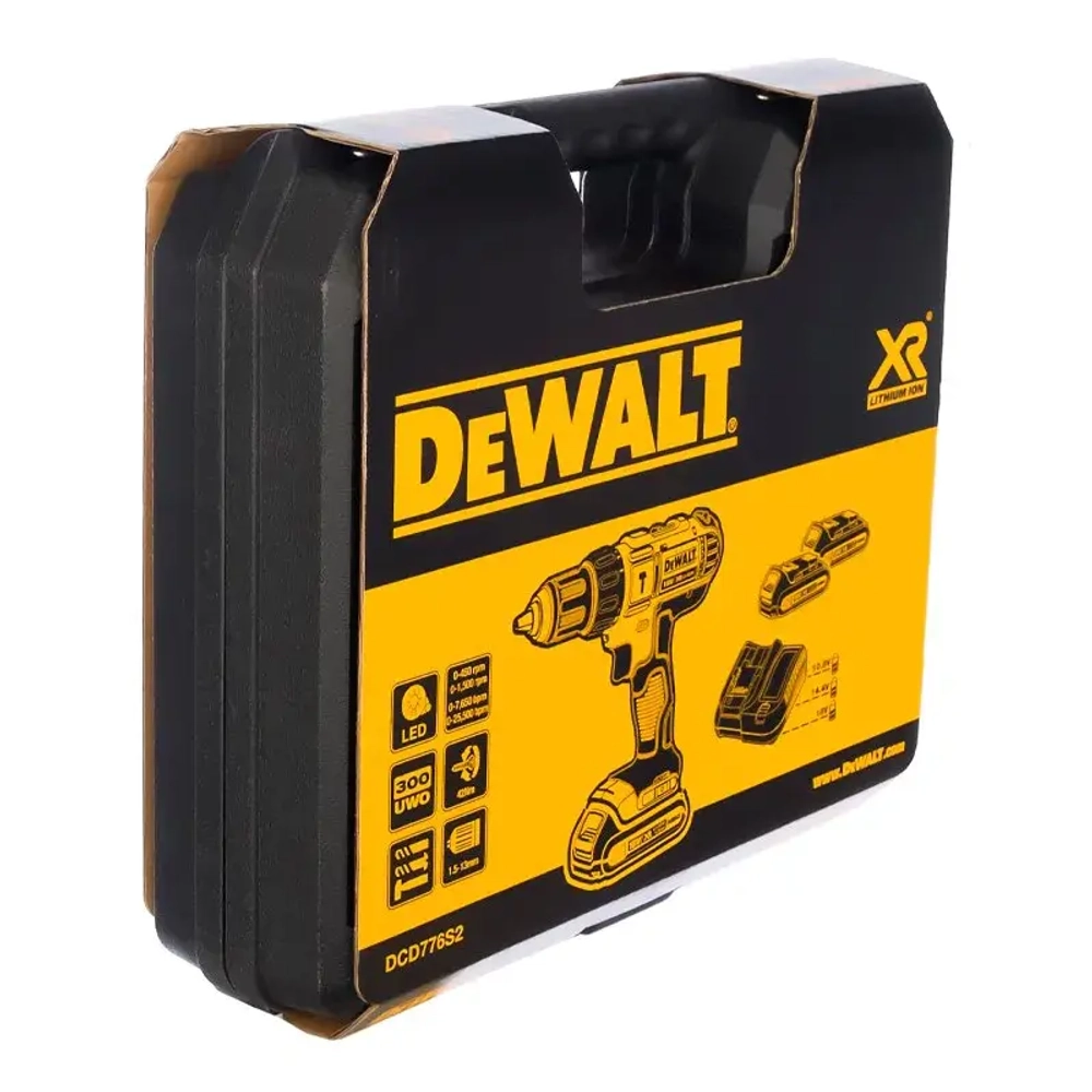 DeWalt DCD776S2 дрель-шуруповер (2 x 1.5 Ач, ЗУ)