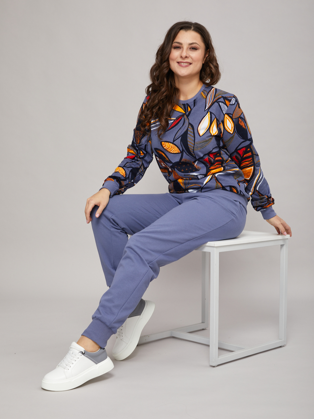 Брюки Б-090М/серофиолетовый