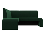 Диван кухонный угловой Кармен левый угол, Зеленый, Велюр, 126130L