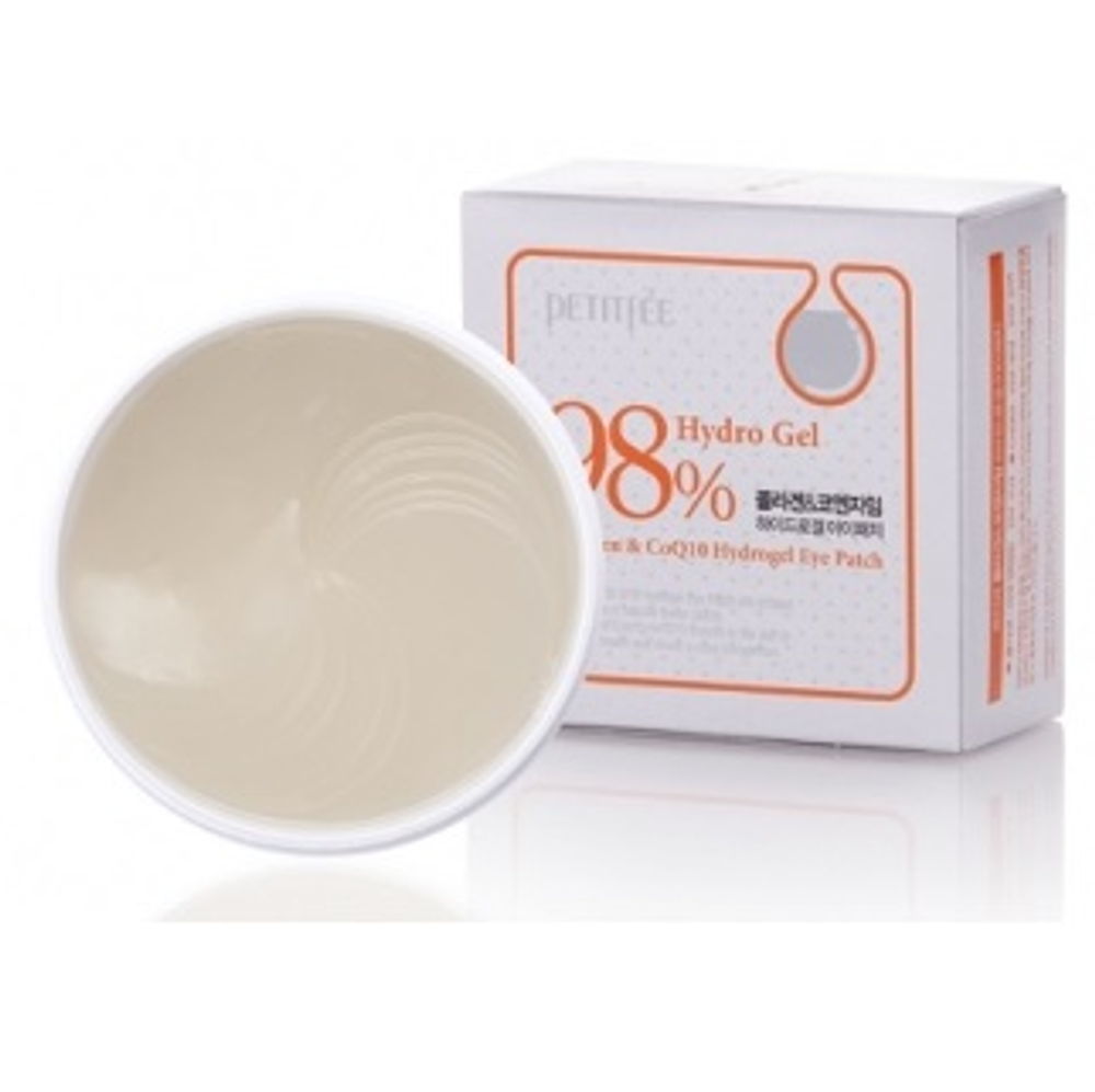 [Petitfee] Collagen & Co Q10 Hydrogel Eye Patch - Гидрогелевые патчи для глаз Коллаген/Коэнзим, 60 шт