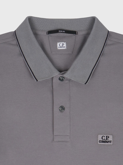 Поло с длинным рукавом C.Р. Company Stretch Piquet Slim Line Grey