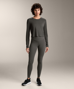 Oysho Укороченная футболка с перекрестной спинкой, антрацитовый