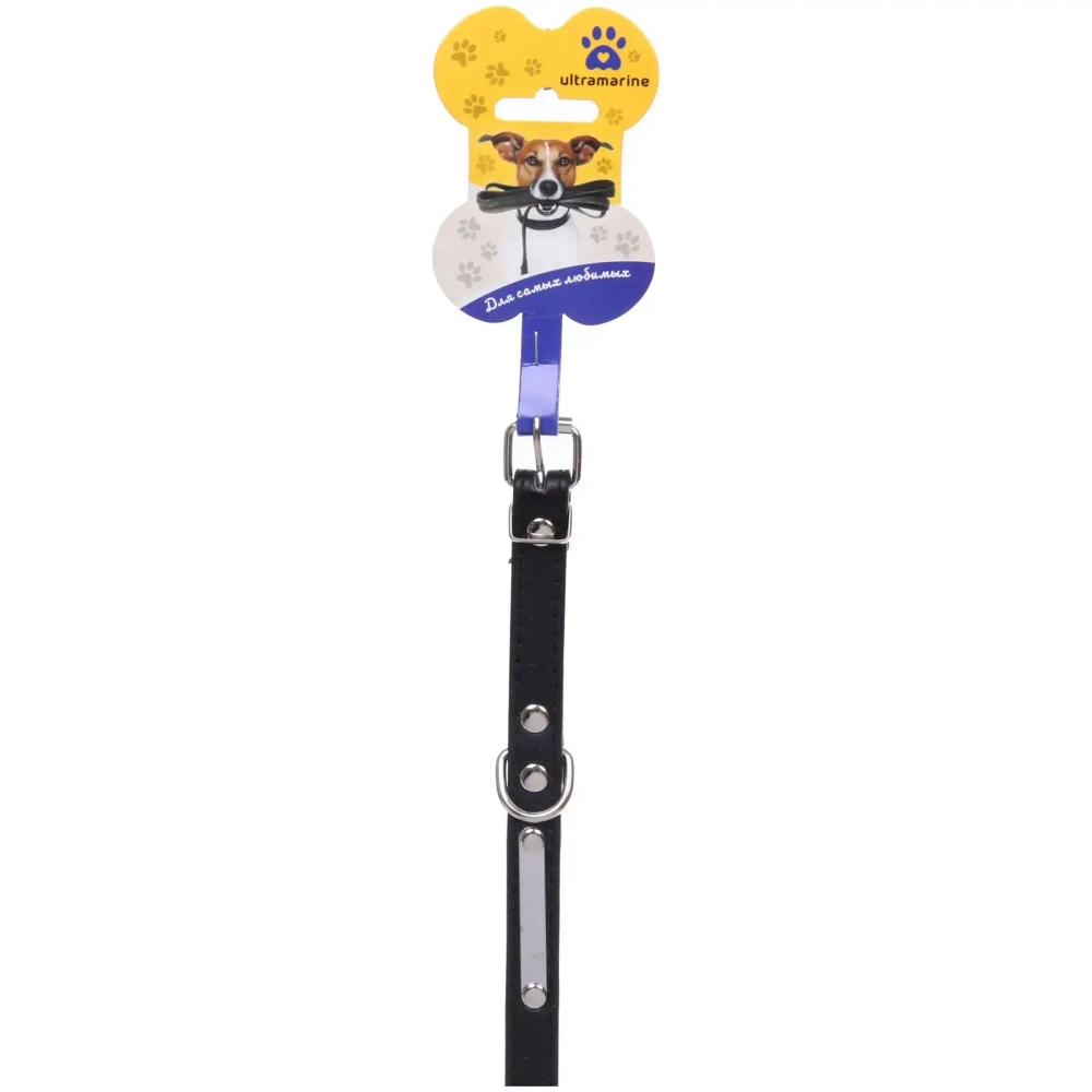 Ошейник для собак из искусственной кожи «БРО на Стиле», цвет черный, 1,5*37см (бирка)