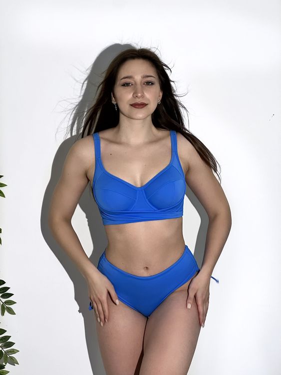 Купальный бюст Zebra мягкая чаша на каркасах (синий)