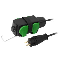 Удлинитель силовой ЭРА GREEN LINE UDL-KG-3x2,5m-20m-IP44 с крышками с заземлением 4 розетки 20м КГ 3x2.5мм2 IP44 | Электротовары