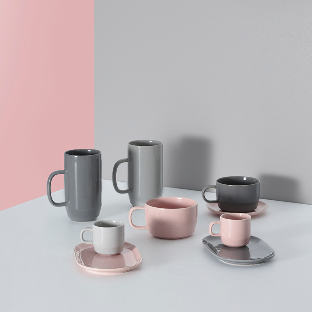 Тарелка сервировочная cafe concept 19,6х12,5 см серая