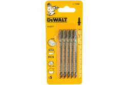Пилки для лобзика по дереву (100 мм; шаг зубьев 4 мм) 5 шт. DEWALT DT 2077