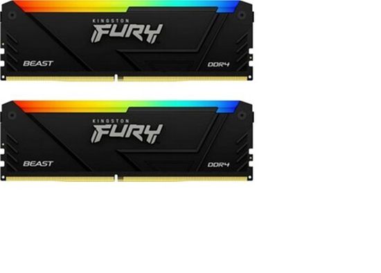 Оперативная память KINGSTON DDR4 32GB 16Gbx2 3200MHz KF432C16BB12AK2/32 FURY Beast Black RGB KF432C16BB12AK2/32