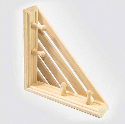 Полка угловая с вешалкой 4 рожка