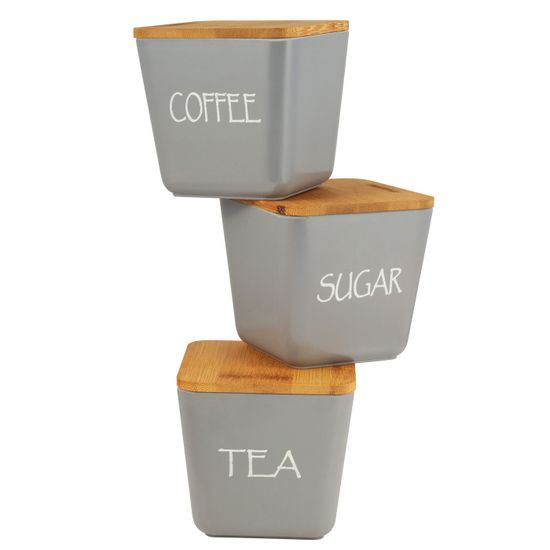 Хлебница с 3 емкостями Kamille KM-1133 из бамбука