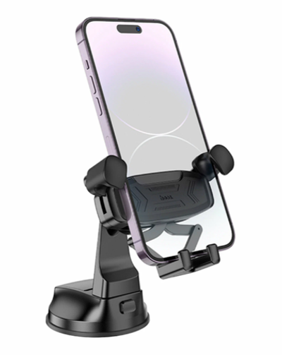 Держатель автомобильный HOCO H67 зажимной, на присоске Black