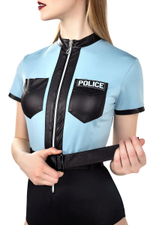 Игровой костюм Полицейская (Размер: 40-42) (Цвет: голубой с черным)