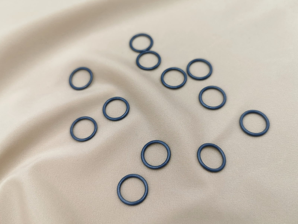 Кольца, металл, 10 мм, графит, шт.