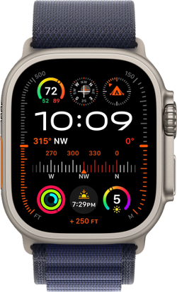 Apple Watch Ultra 2 49mm Alpine Loop Navy / Titanium Case