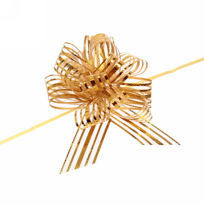 Бант для оформления подарка «Сияние» 3 см, d=10 см, Золото