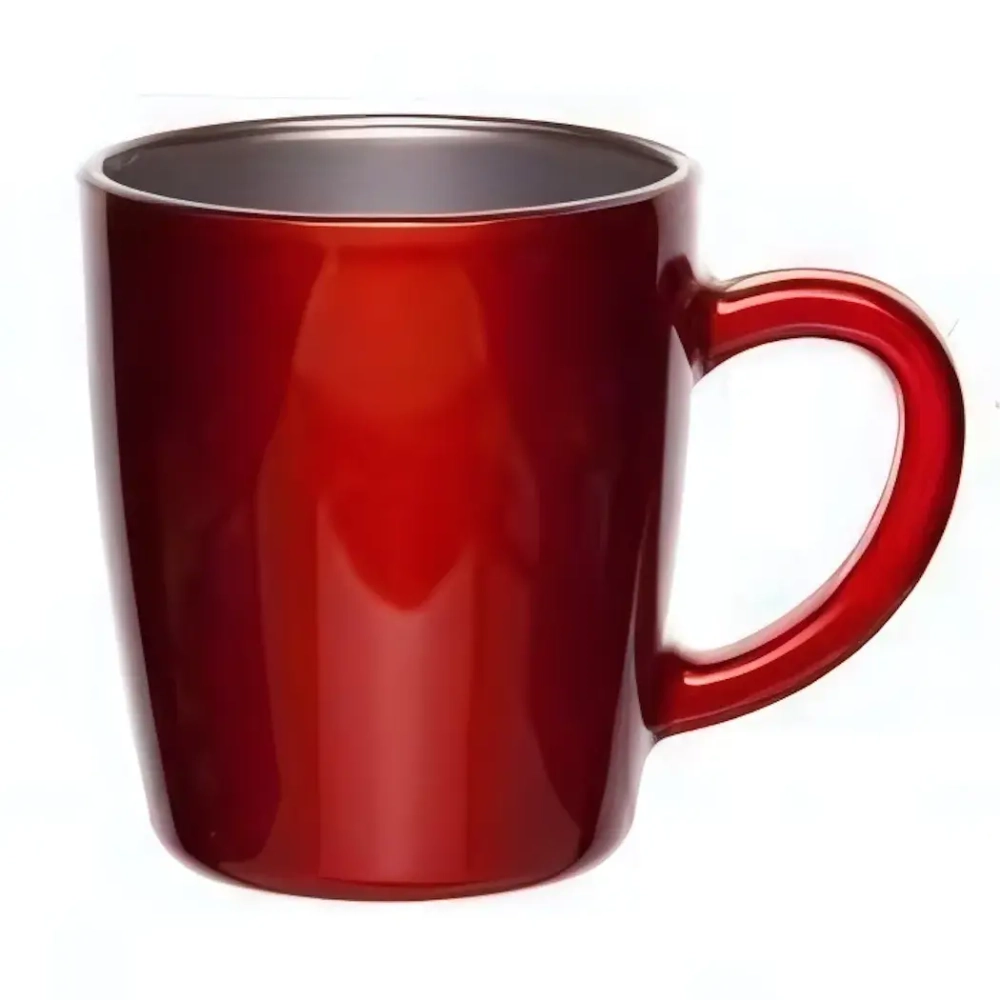 Кружка стеклянная 340мл «Металлик» рэд 55531SLBD43