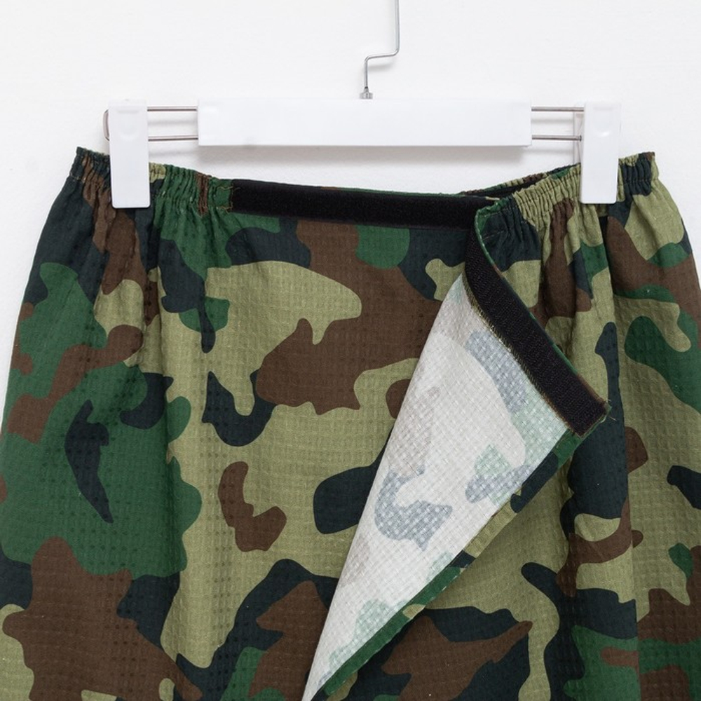 Полотенце - килт вафельное мужское для бани «Камуфляж», 80×150 см, хлопок 100 %