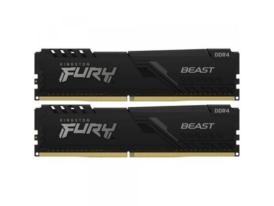 Оперативная память Kingston Fury Beast Black KF432C16BB1K2/32WP, DDR4 2х 32ГБ 3200 МГц, DIMM, RTL