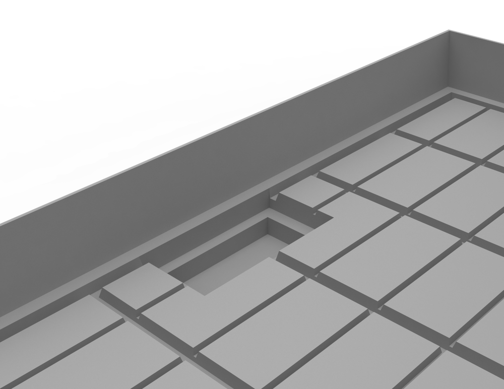 ПГК 1400*1400*100 (3мм сер.АБС)