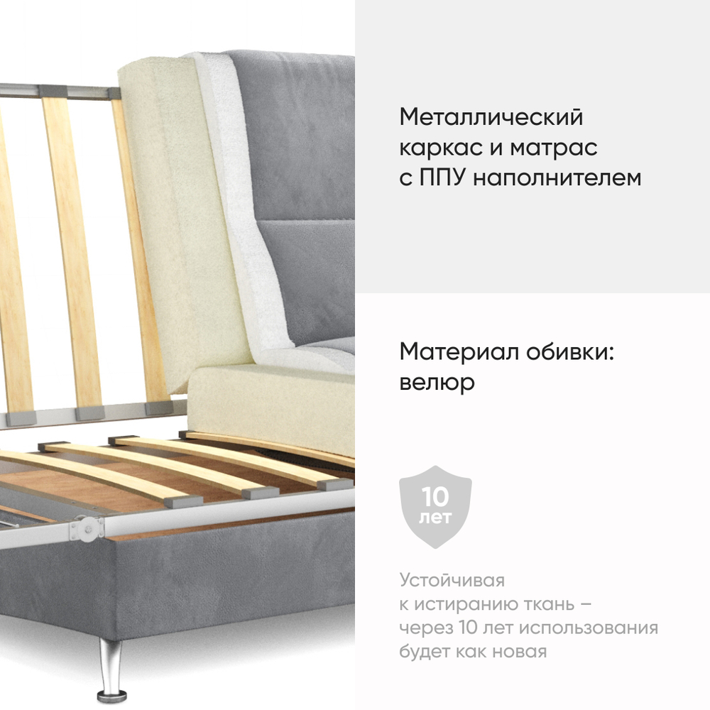 Диван Палермо 2 202х96х95 (без декор. подушек)